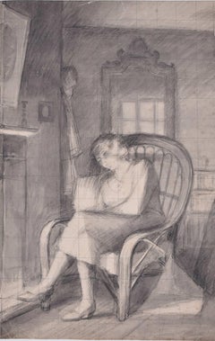 Vigilare sul fuoco, disegno a matita di Hillary Hennes