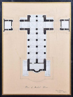 Louis Osman FRIBA: 'Plan of Market Floor' architectural design
