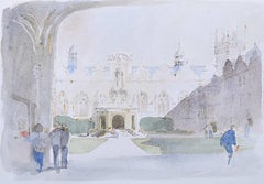 Hugh Casson Oriel College, Oxford acuarela