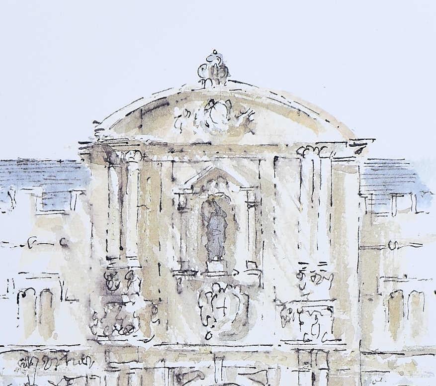 Hugh Casson: St John's College, Oxford lithograph For Sale 1