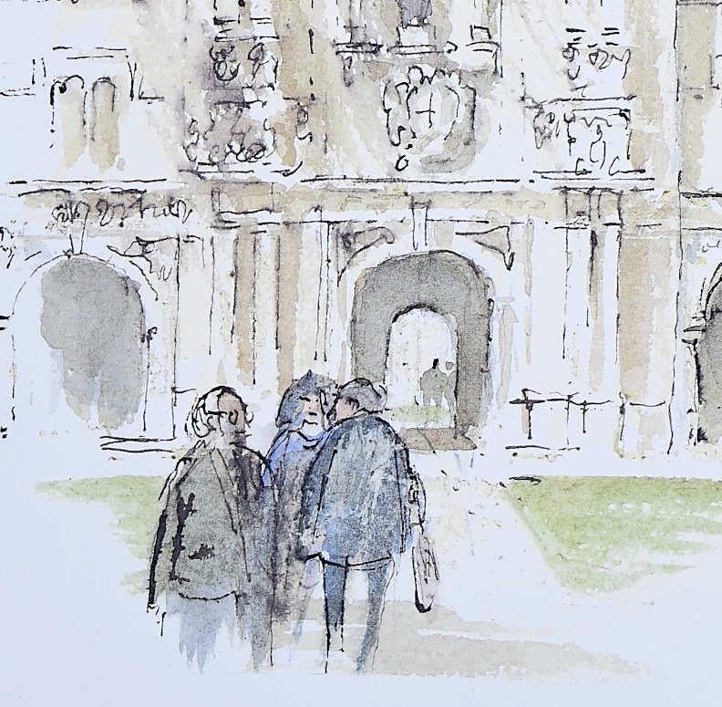 Hugh Casson : St John's College, lithographie d'Oxford en vente 3