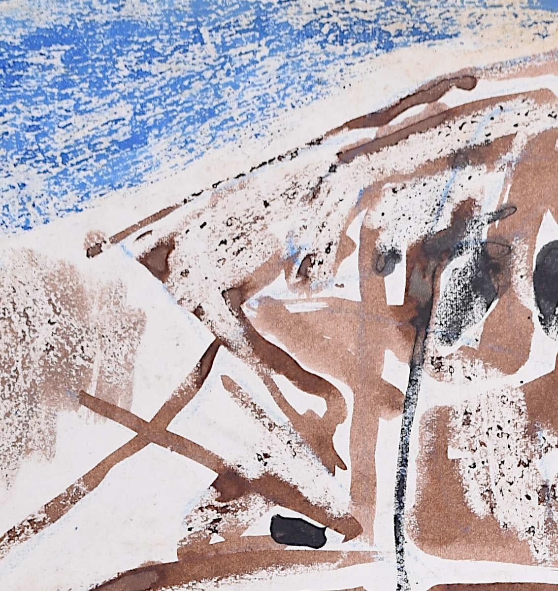 Charles Pulsford ARSA 'Paesaggio astratto' acquerello Modern British Art in vendita 3