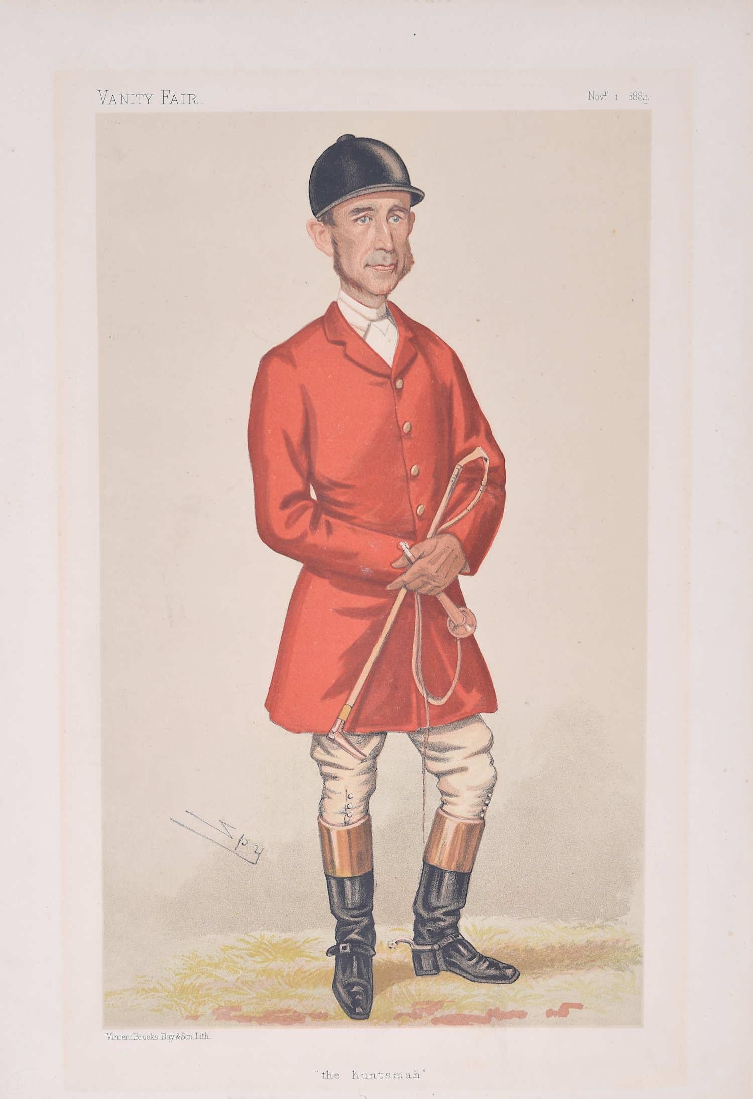 Affiche du salon de la coiffeuse « The Huntsman » de Sir Leslie « Spring » Ward - Art de Sir Leslie Ward