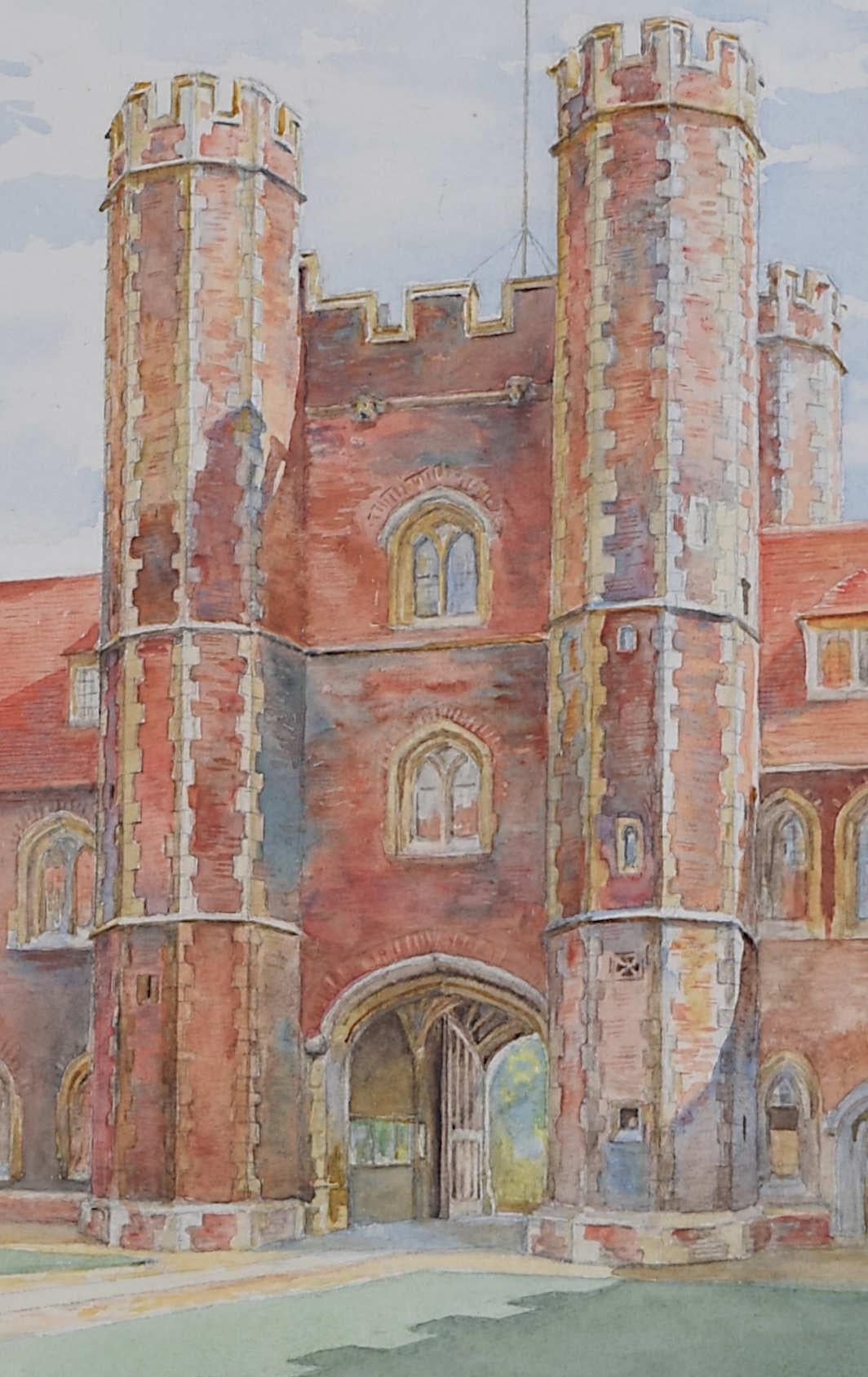 St John's College, Cambridge watercolour by E. T. Talbot For Sale 1