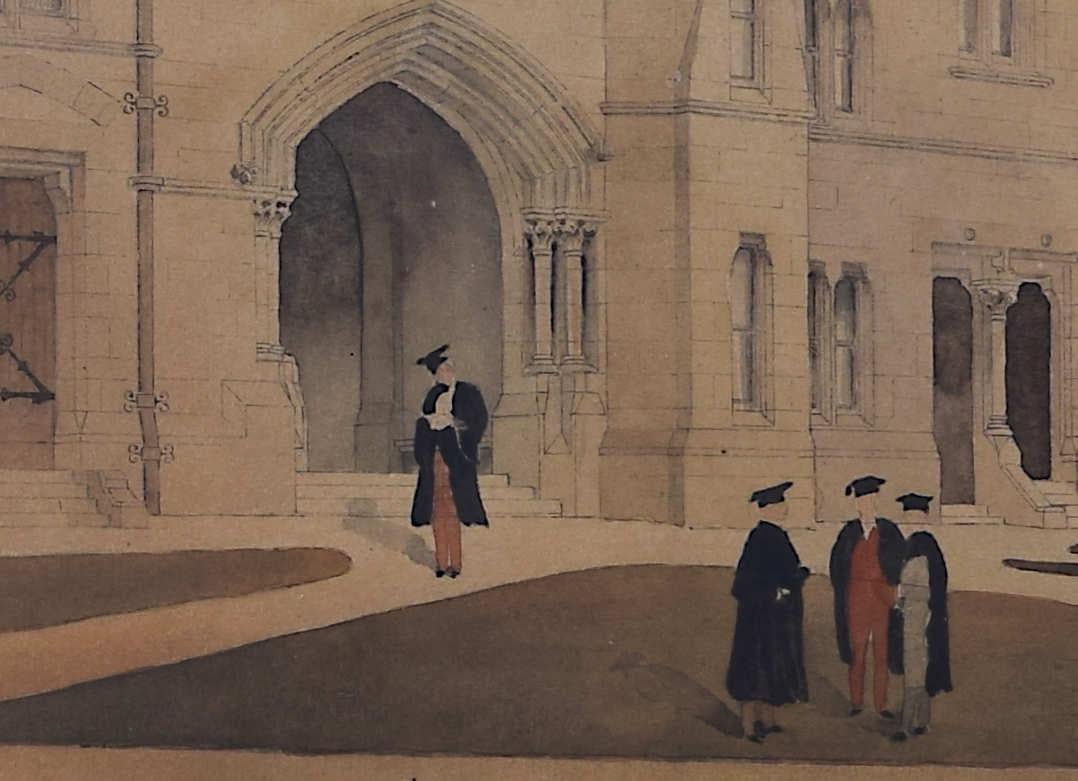 F F Hoyland Balliol College Oxford watercolour, 1880 For Sale 1