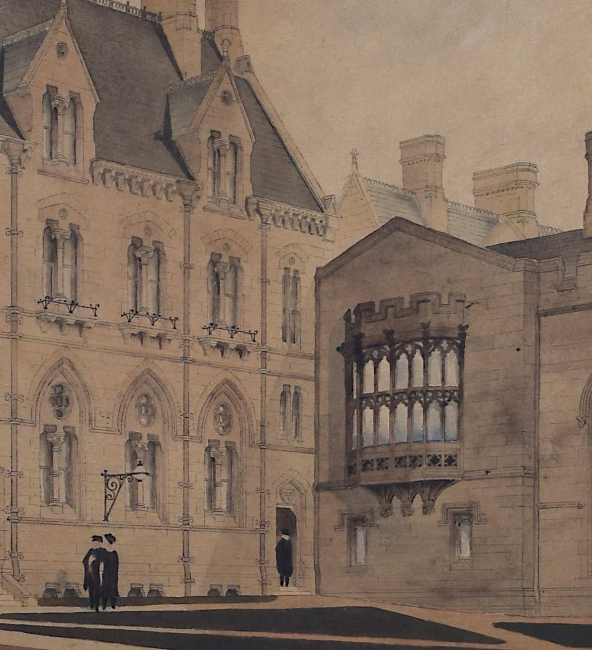 F F Hoyland Balliol College Oxford watercolour, 1880 For Sale 2