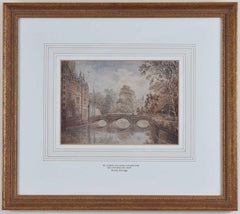 Sarah Orange: 'The Kitchen Bridge, St John's College, Cambridge' watercolour