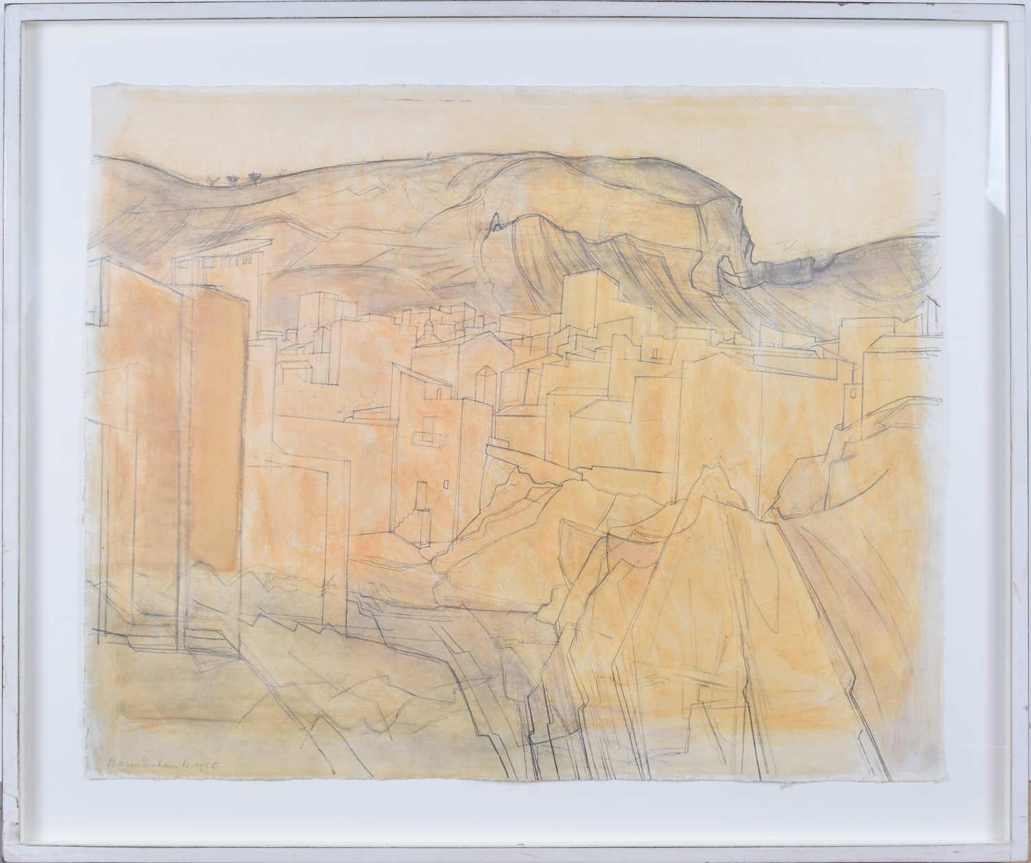 Wilhelmina Barns-Graham 20th century watercolour of Monreale, Sicily For Sale 2