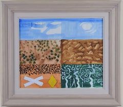 Kenneth Rowntree: 'Abstract Australian Landscape' watercolour Modern British Art