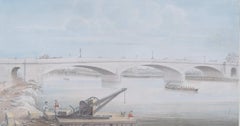 Gideon Yates: 'View of Staines Bridge over the River Thames' c.1830 watercolour