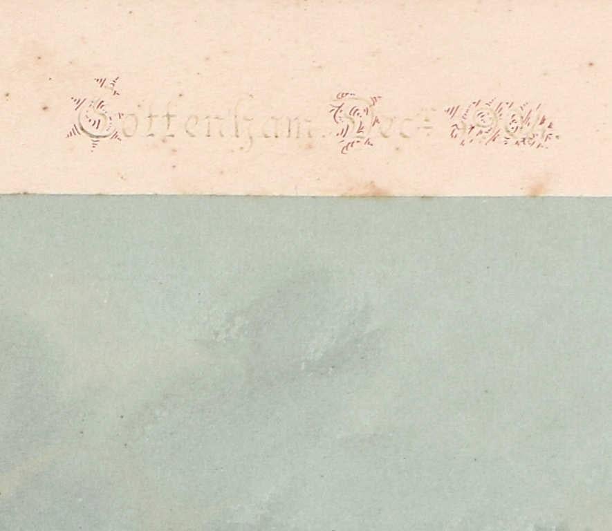 William Verner Longe: „Cottenham, Dezember 1904“, roter Mantel, Renn-Aquarell  im Angebot 2