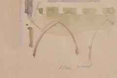 John Stanton Ward: St John's College, Cambridge watercolour