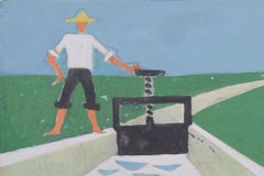 Soviet Union socialist irrigation Bulgarian propaganda poster design