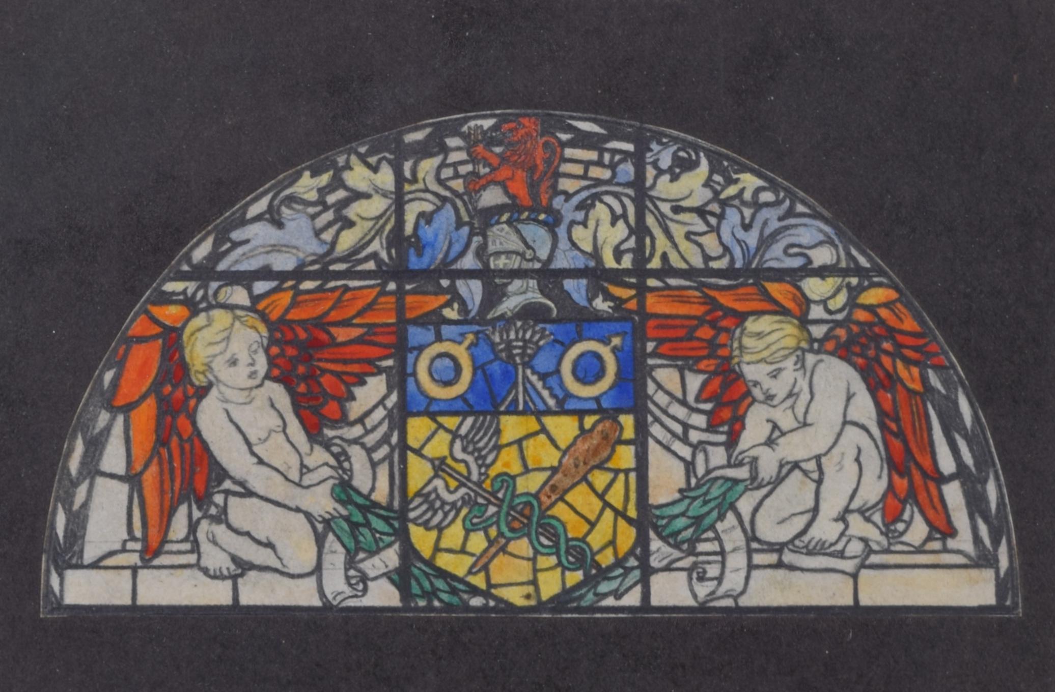 Search for, or send us a message us about, our other stained glass designs. We have an extensive collection of TW Camm and Florence Camm designs from the Camm studio sale, and are always happy to discuss them further.

Thomas William Camm (1839 –