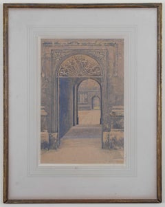 Old Schools Quad, Bodleian Library, Oxford-Aquarell von Bernard Cecil Gotch