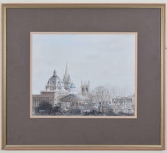 Oxford's Skyline Dreaming Spires, Aquarell von Ken Messer