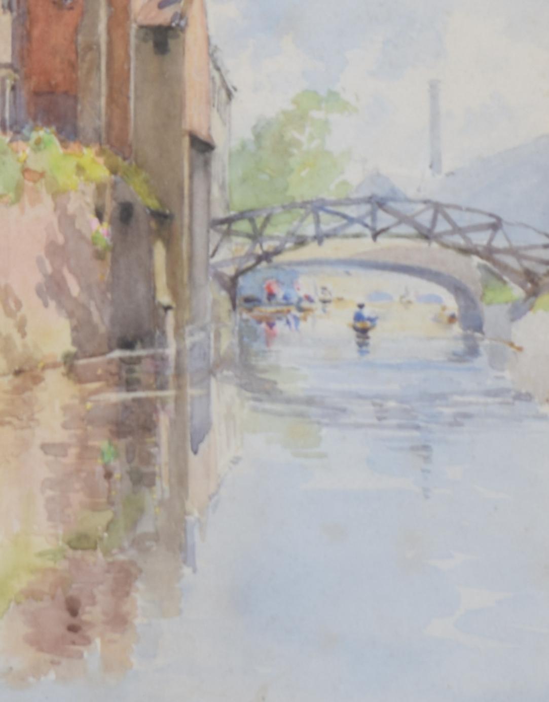 The Mathematical Bridge, Queens'' College, Cambridge River Cam-Aquarell (Realismus), Art, von Unknown