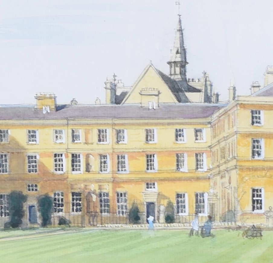 Trinity College, Oxford watercolour by John Doyle For Sale 3