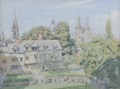 Queen's College, Oxford watercolour by Bernard Cecil Gotch
