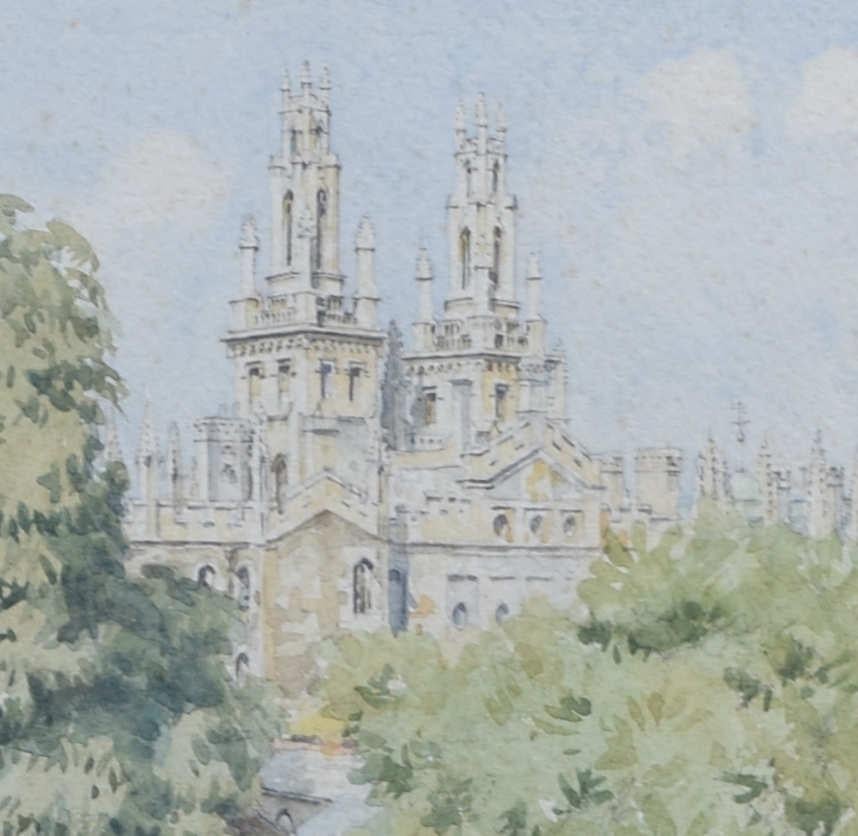 Queen's College, Oxford acuarela de Bernard Cecil Gotch en venta 3