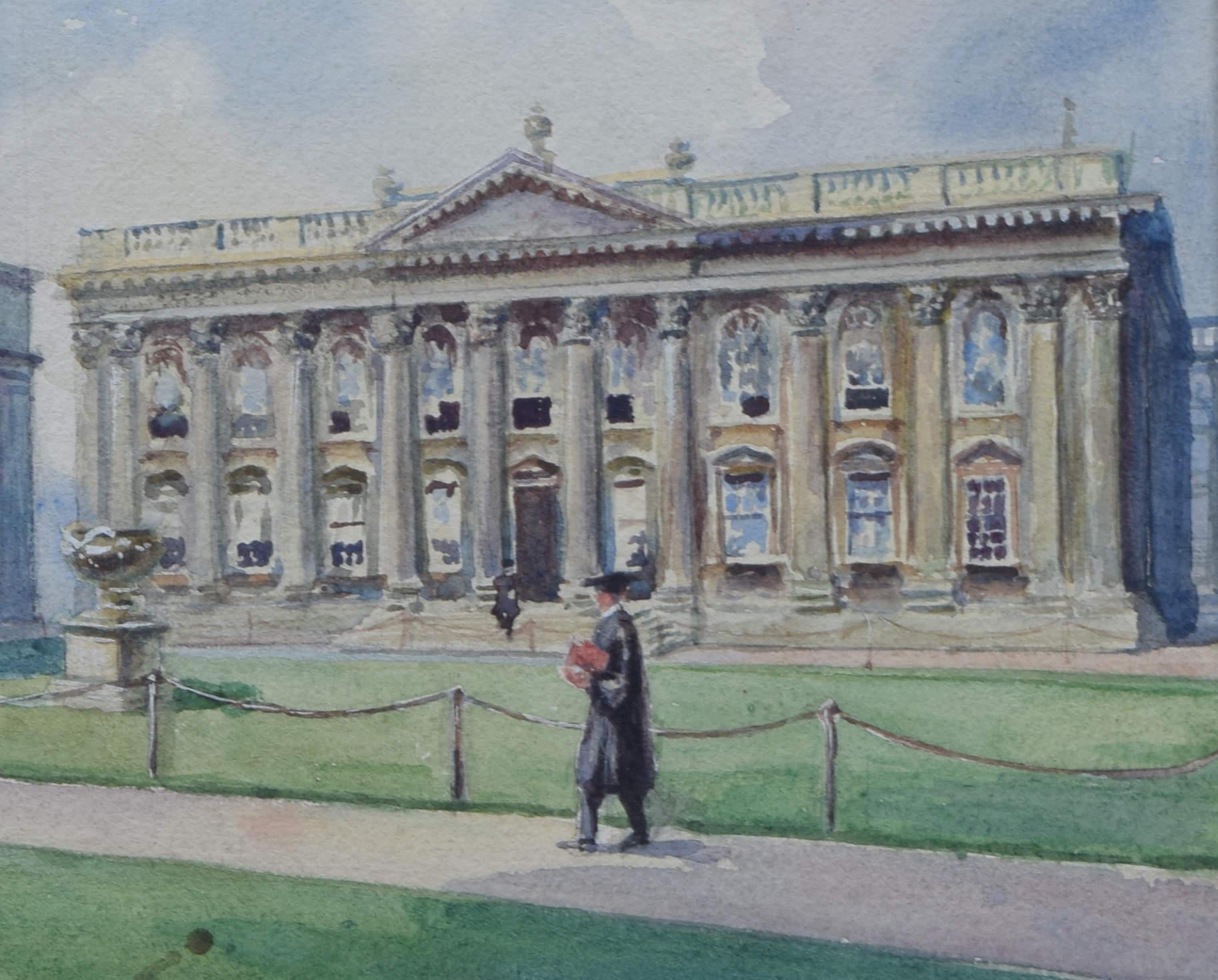 Senate House, Cambridge watercolour by Wilfred Pettitt 1