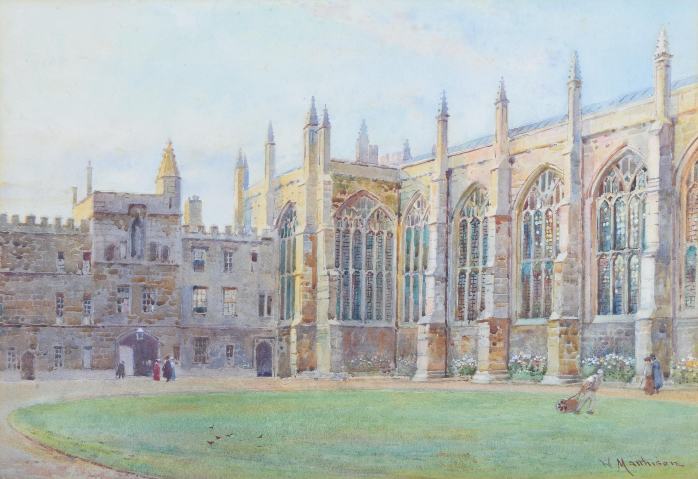To see our other views of Oxford and Cambridge, scroll down to "More from this Seller" and below it click on "See all from this Seller" - or send us a message if you cannot find the view you want.

William Matthison (1853-1926)
New College, Oxford: