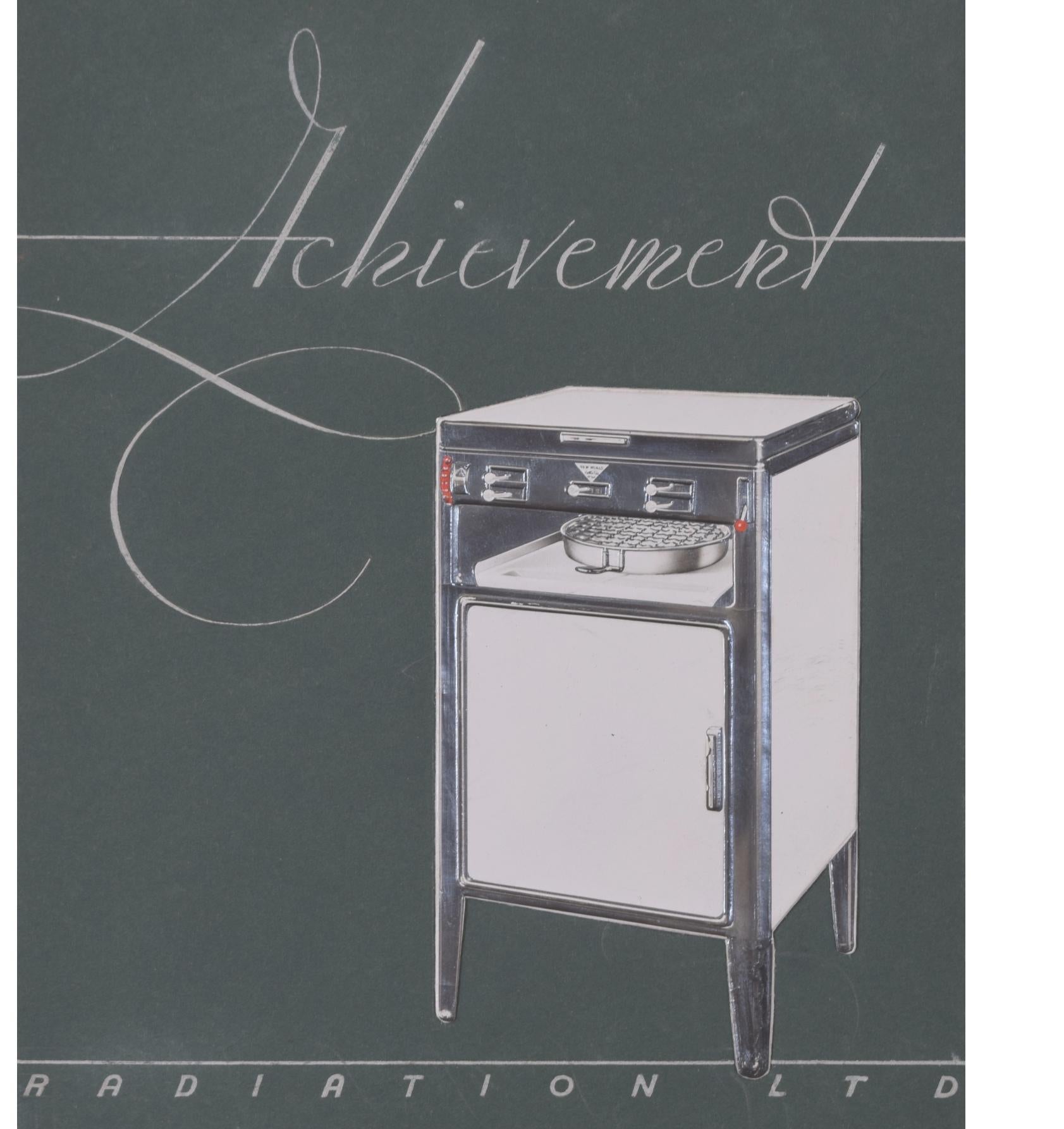 Radiation gas cookers Achievement Art Deco brochure design by Brownbridge For Sale 3
