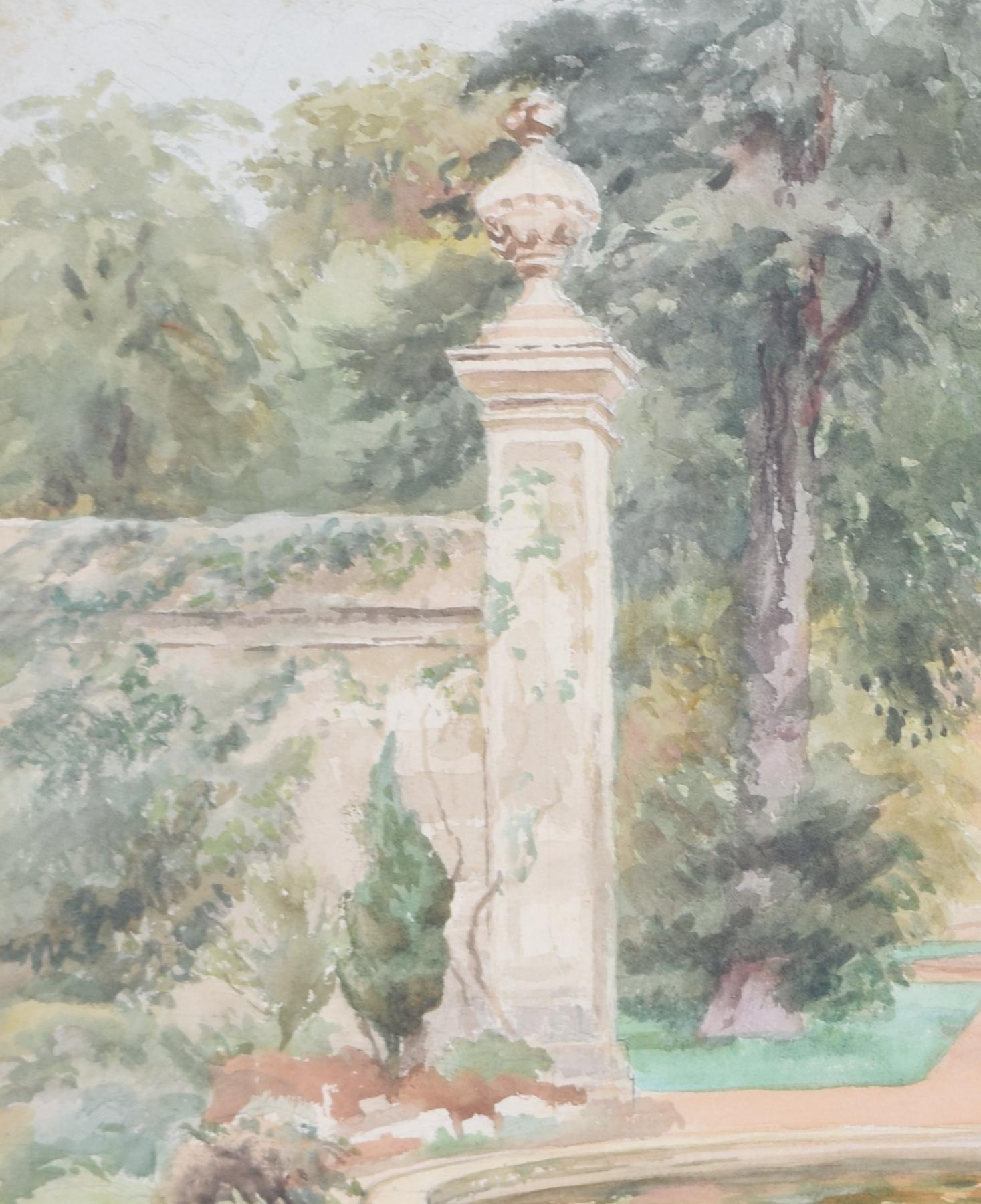 University of Oxford Botanic Garden watercolour by Margaret Waller For Sale 1