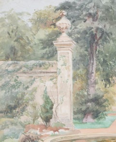 University of Oxford Botanic Garden watercolour by Margaret Waller
