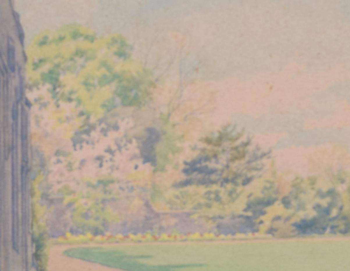 Worcester College, Oxford watercolour by Bernard Cecil Gotch For Sale 2