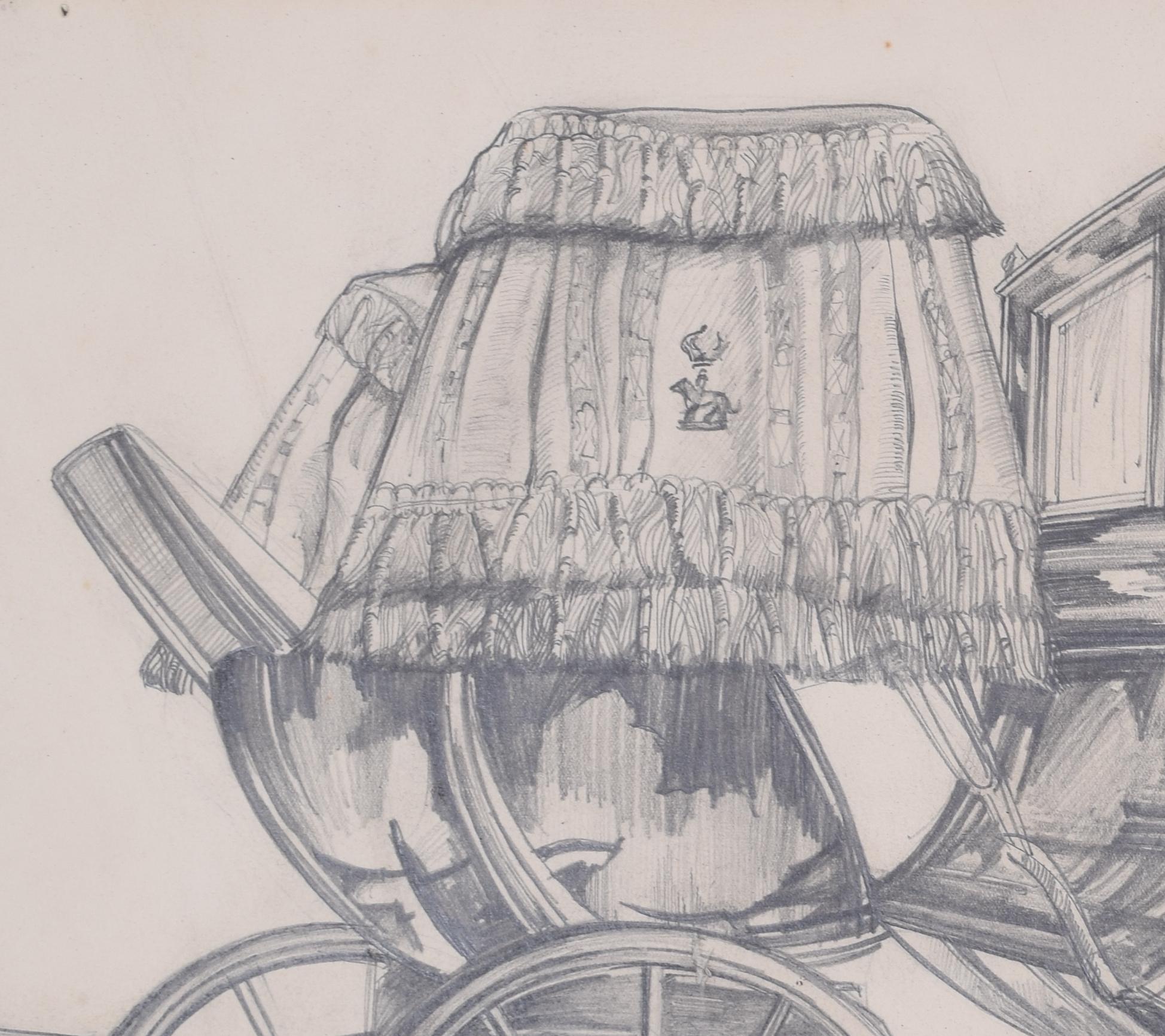Stagecoach-Zeichnung von Gerald Mac Spink im Angebot 1