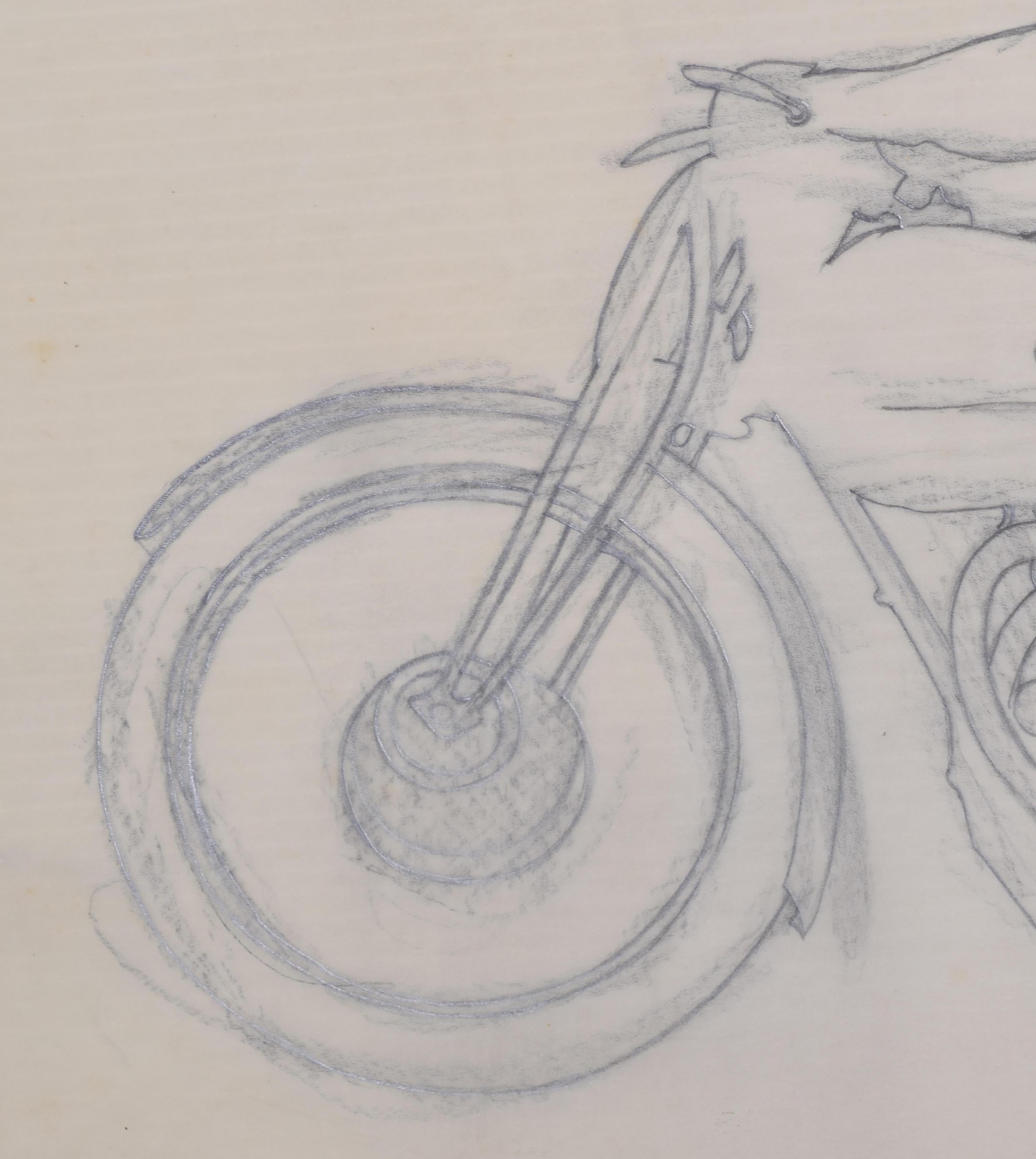 Disegno di motociclista di Gerald Mac Spink in vendita 4