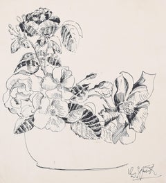 Flowers still life study drawing by Gerald Mac Spink