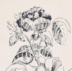 Blumenstillleben-Studie-Zeichnung von Gerald Mac Spink