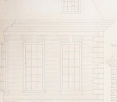 Casa Puslinch, Devon dibujo arquitectónico de S Clapham