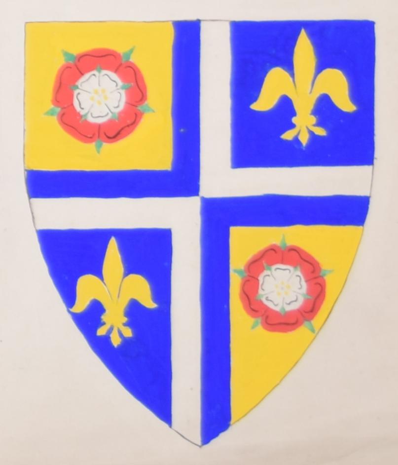 A Heraldic Primer coat of arms shield designs watercolour by S Clapham For Sale 5