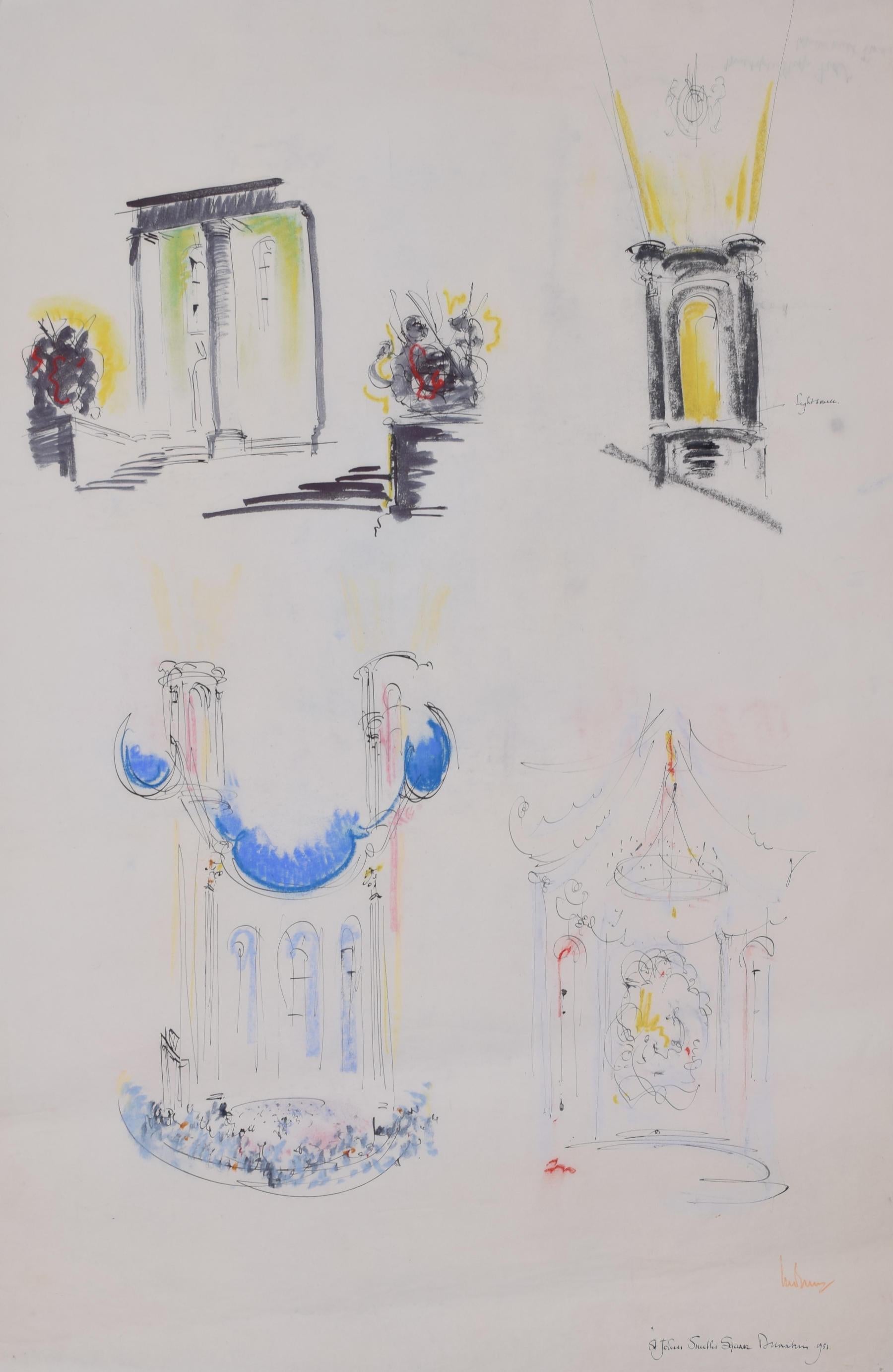 Louis Osman fue un artista, arquitecto, orfebre, platero y medallista inglés. Destaca por la corona de oro que diseñó y fabricó para la investidura en 1969 de Carlos, príncipe de Gales. Hemos adquirido un gran archivo de obras de Osman a su hija;