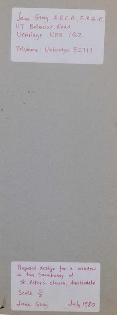 St Peter’s Church, Martindale, Watercolour Memorial Window Design, Jane Gray