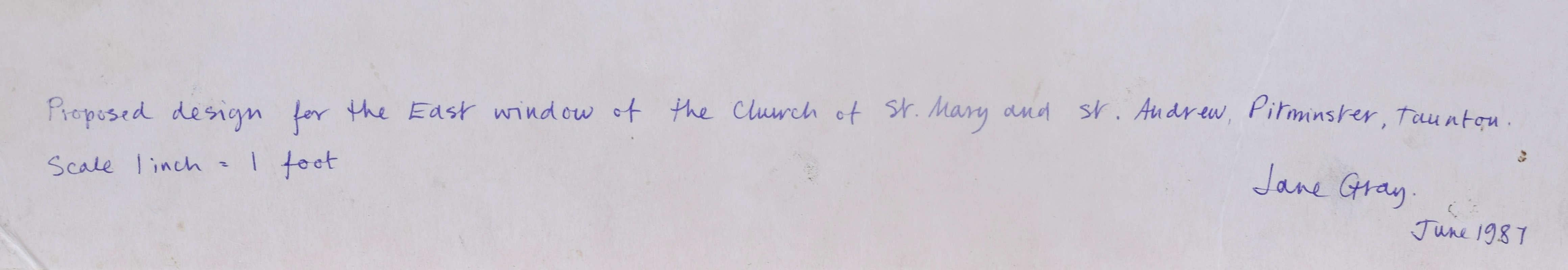 Chiesa di St Andrew and St Mary, Pitminster, Design/One ad acquerello, Jane Gray in vendita 1