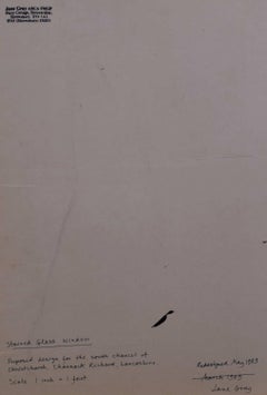 Christ Church, Charnock Richard, Watercolour Stained Glass Design, Jane Gray