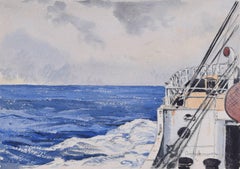 Claude Muncaster: The Bow Wash, Aquarell der maritimen Kunst