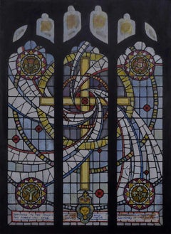 St Mary’s Church, Chirk, Watercolour Stained Glass Window Design, Jane Gray