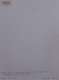 St Mary’s Church, Chirk, Watercolour Stained Glass Window Design, Jane Gray