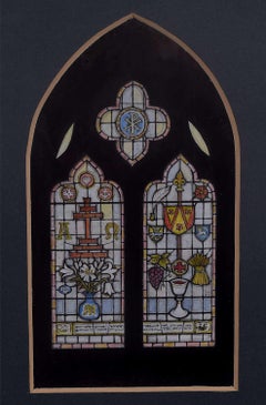 St Mary’s Church, Penwortham, Watercolour Stained Glass Window Design, Jane Gray