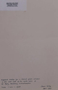 St Mary’s Church, Bushbury, Watercolour Stained Glass Window Design, Jane Gray