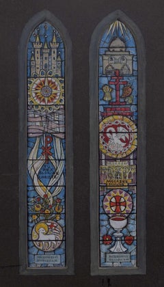 St Peter’s Church, Martindale, Watercolour Stained Glass Designs, Jane Gray 