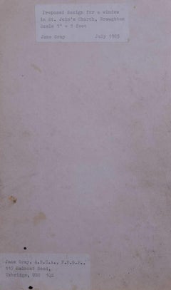 St John’s Church, Broughton, Watercolour Stained Glass Window Design, Jane Gray