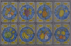 Aquarell-Design für eine Wandmalerei aus Buntglas in einem Privathaus, Jane Gray