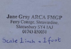 Floral Watercolour Design for Stained Glass Window, Jane Gray