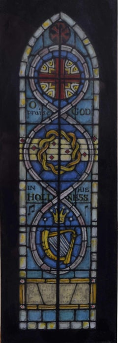 All Saints Church, Lightwater, Watercolour, Stained Glass Design, Jane Gray